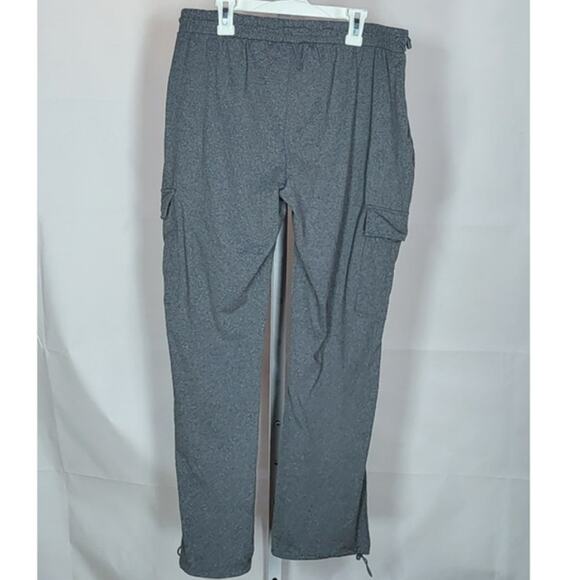 No Comment Gray Stretch Cargo Jogger Pants - Size Large - Picture 3 of 5